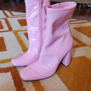 Steve Madden Bubblegum Pink Patent Leather Boots